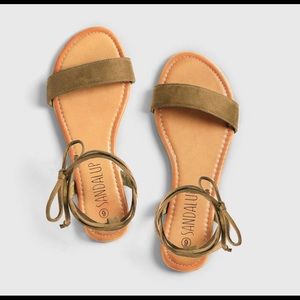 Tie up ankle strap sandals